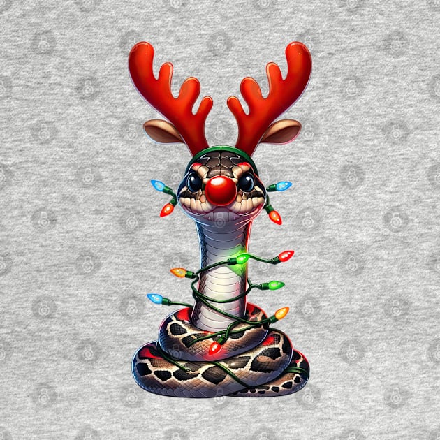 Christmas Red Nose Snake by Chromatic Fusion Studio